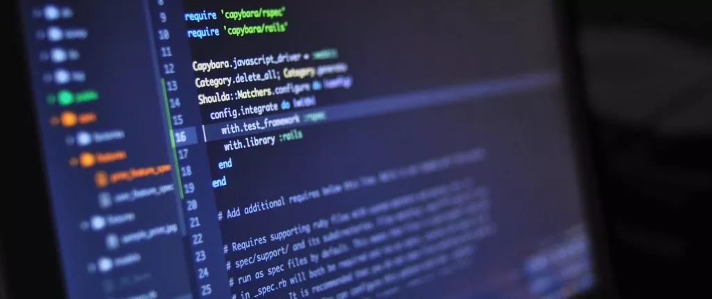 JavaScript code on laptop