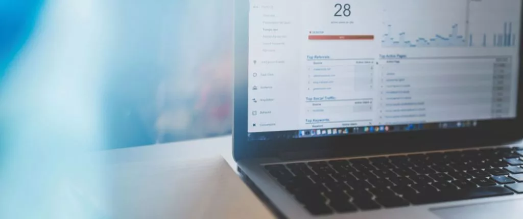 Laptop with data visualization