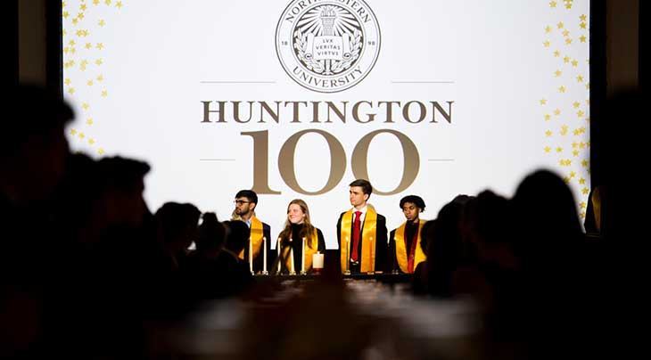 Students at the Huntington 100 awards ceremony.
