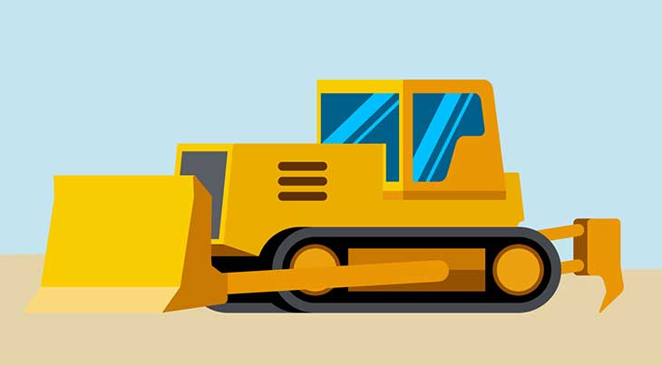 image of an animated bulldozer.