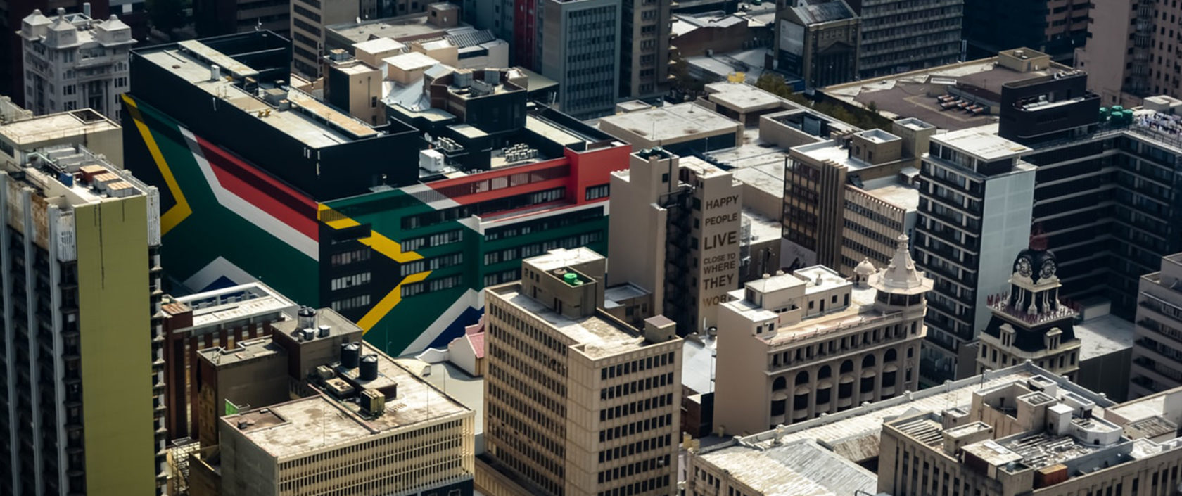 aerial view of johannesburg
