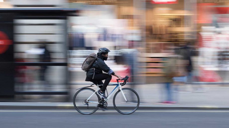 person riding a bike