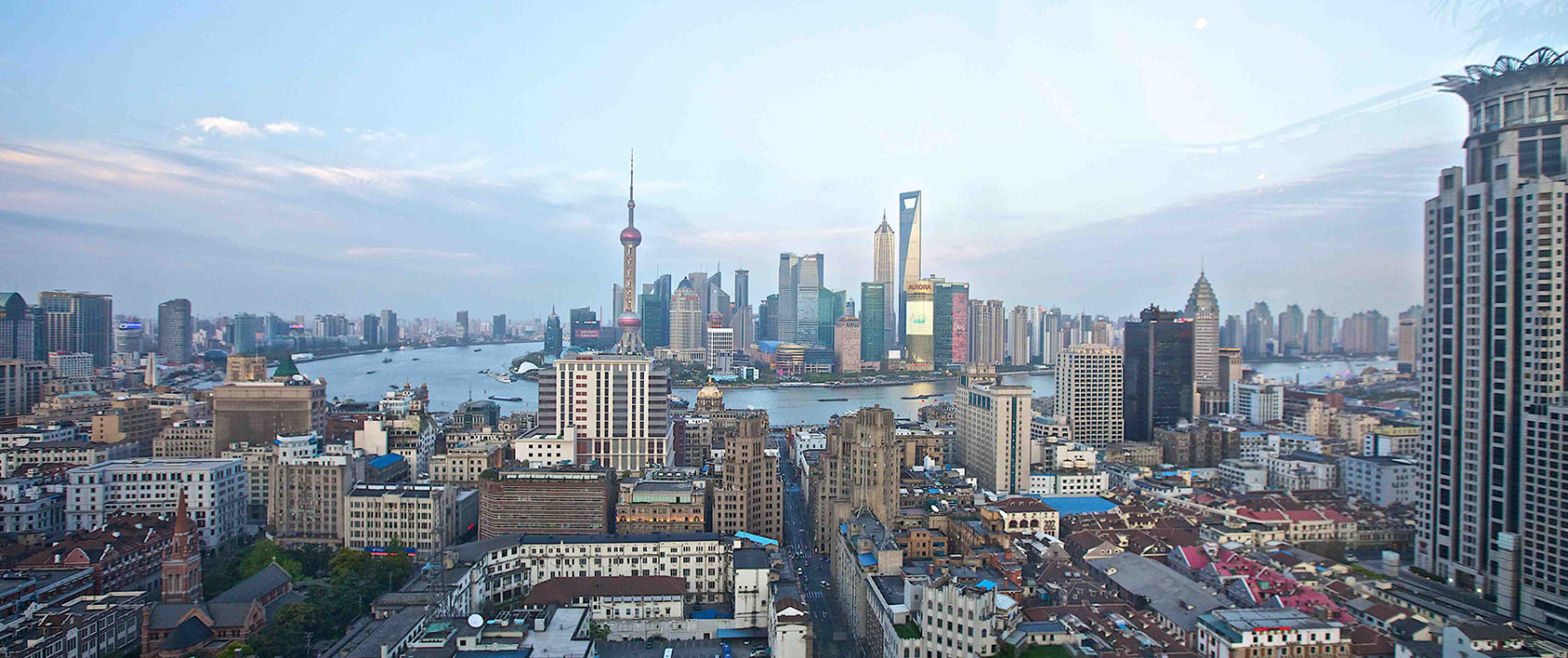 photo of the shanghai skyline