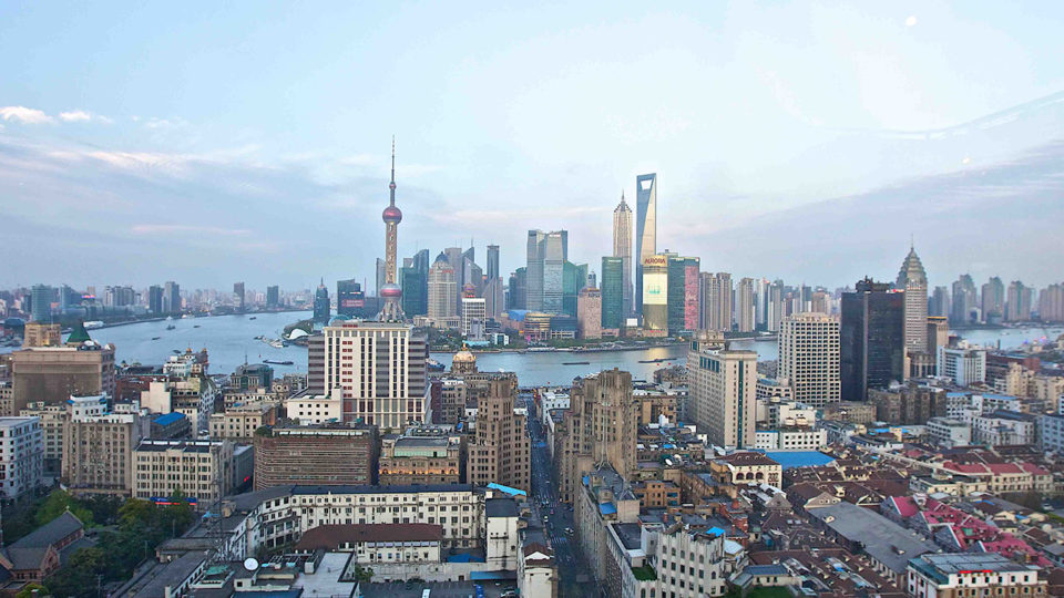 photo of the shanghai skyline