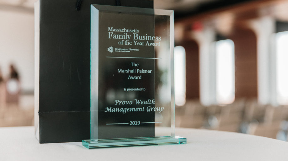 Photo of the Provo Wealth Management Group award