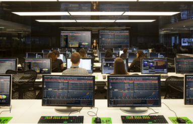 users sitting in the Bloomberg lab