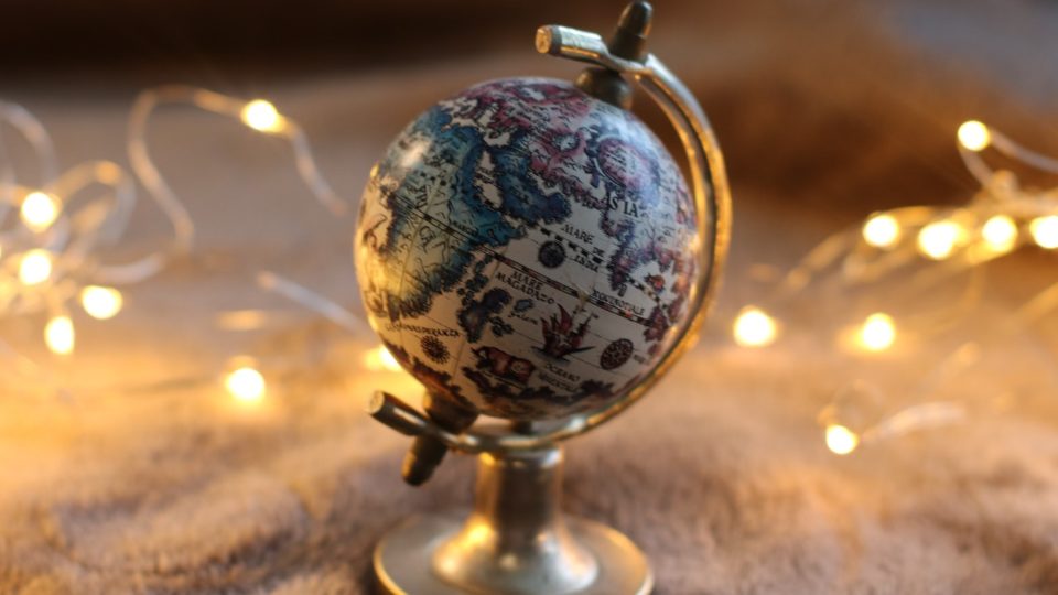 photo of a miniature size globe