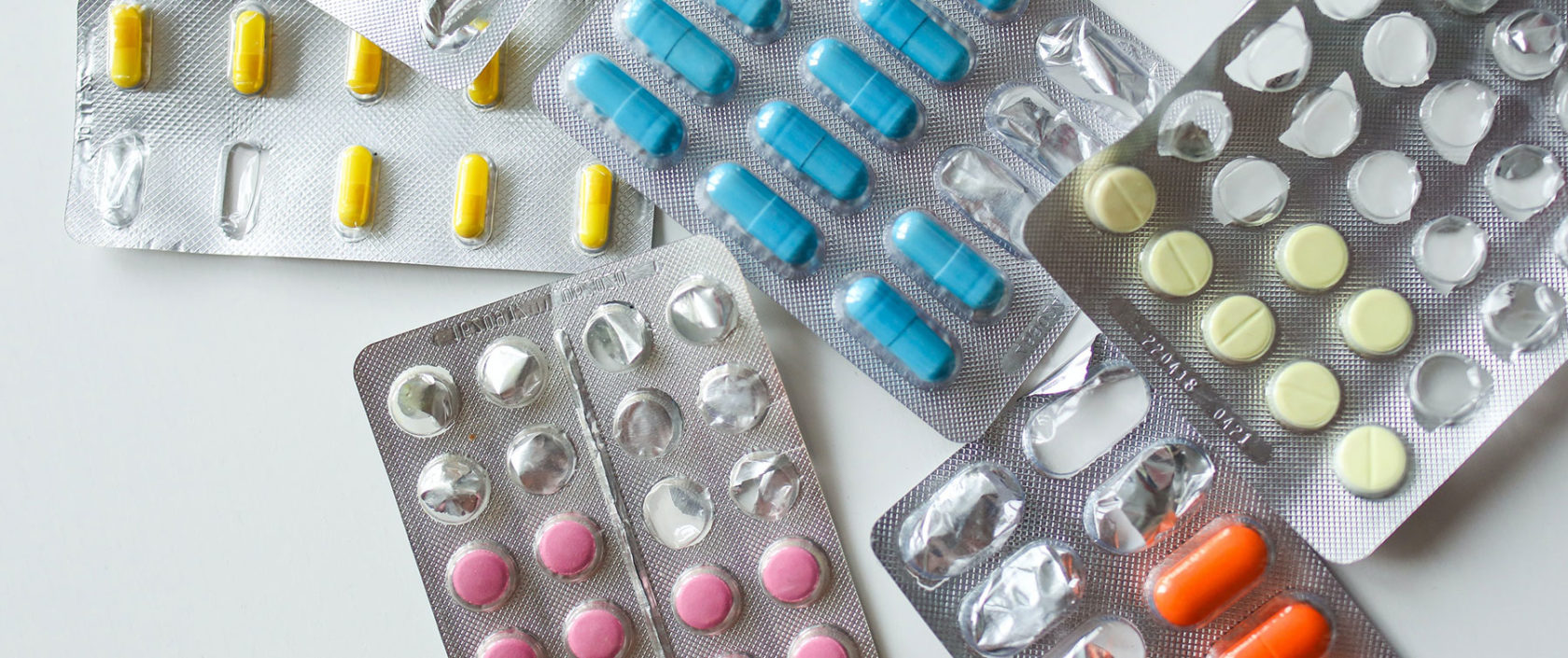 half-used pill packs