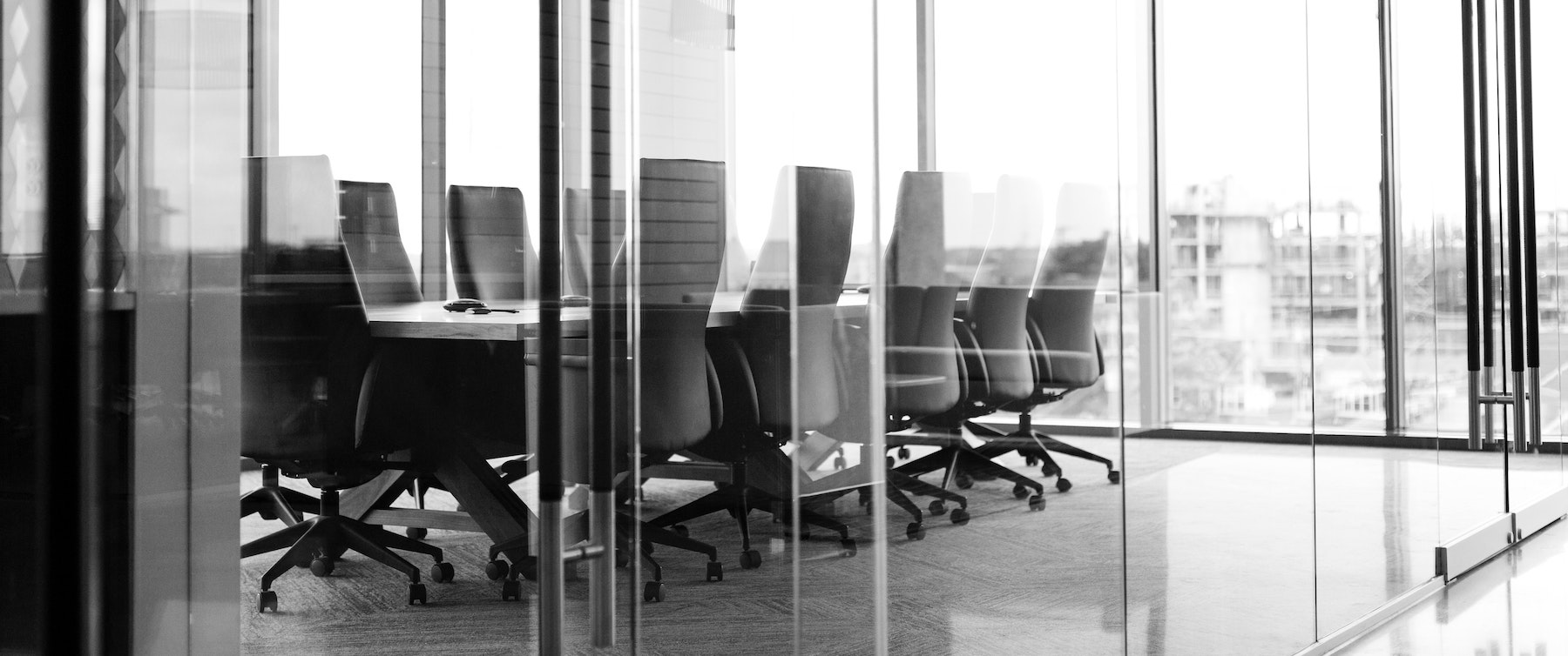 B&W conference room