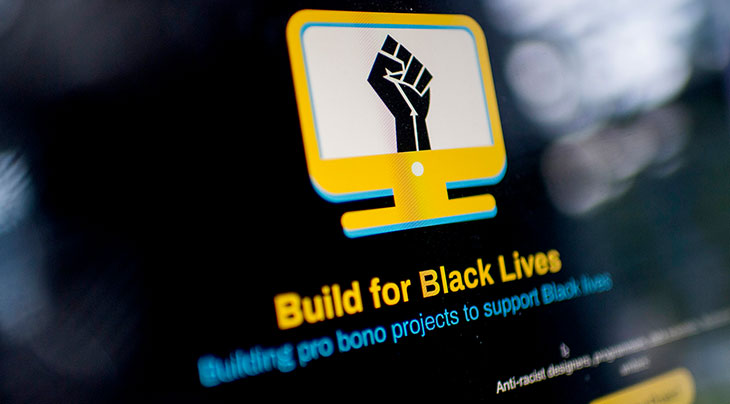 screen with Build for Black Lives logo