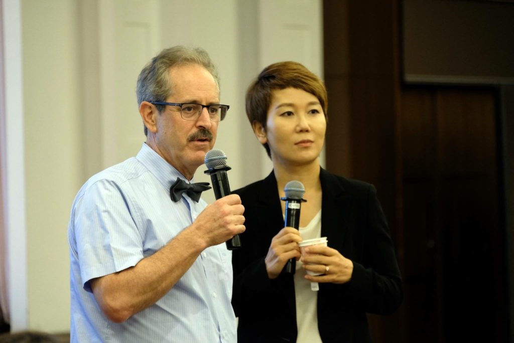 Marc Meyer and Chaewon Lee give a talk