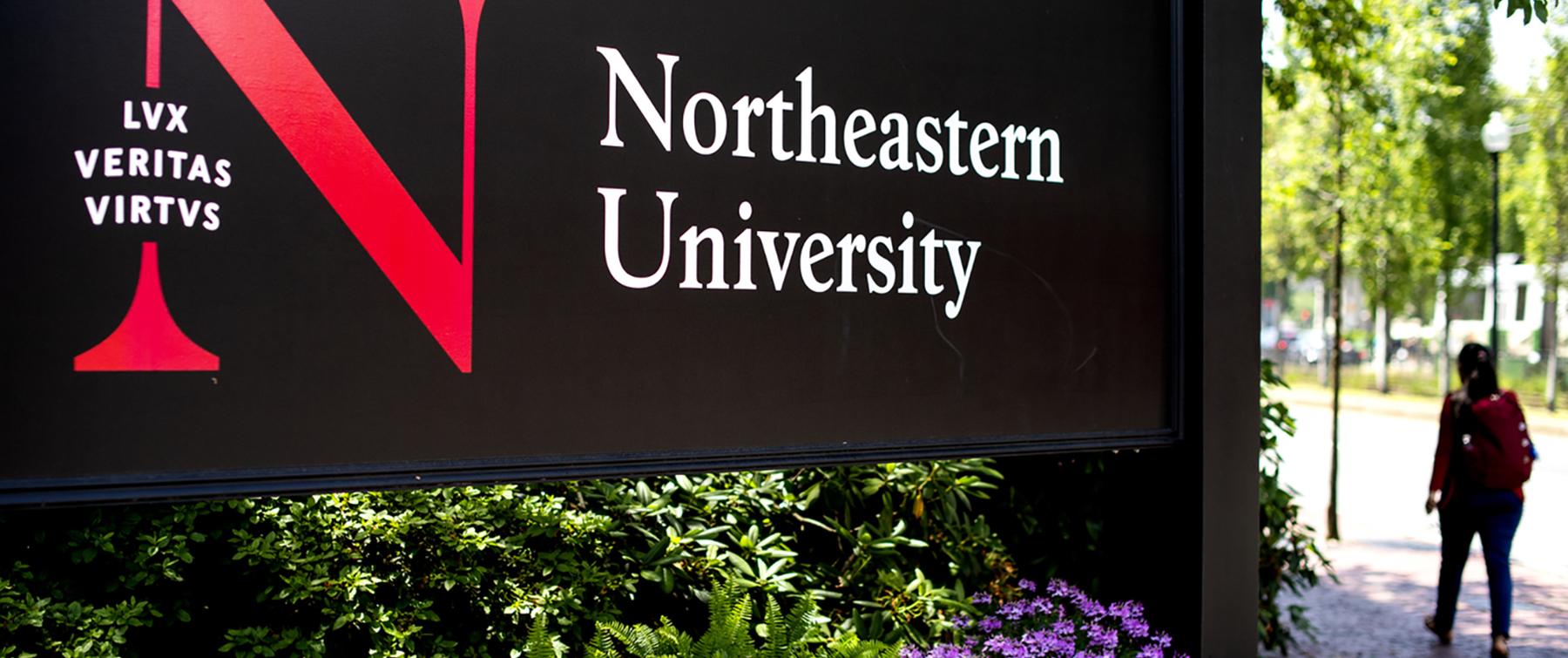 photo of the northeastern university sign