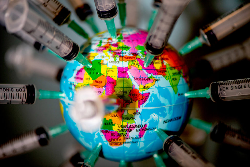 syringes in globe 