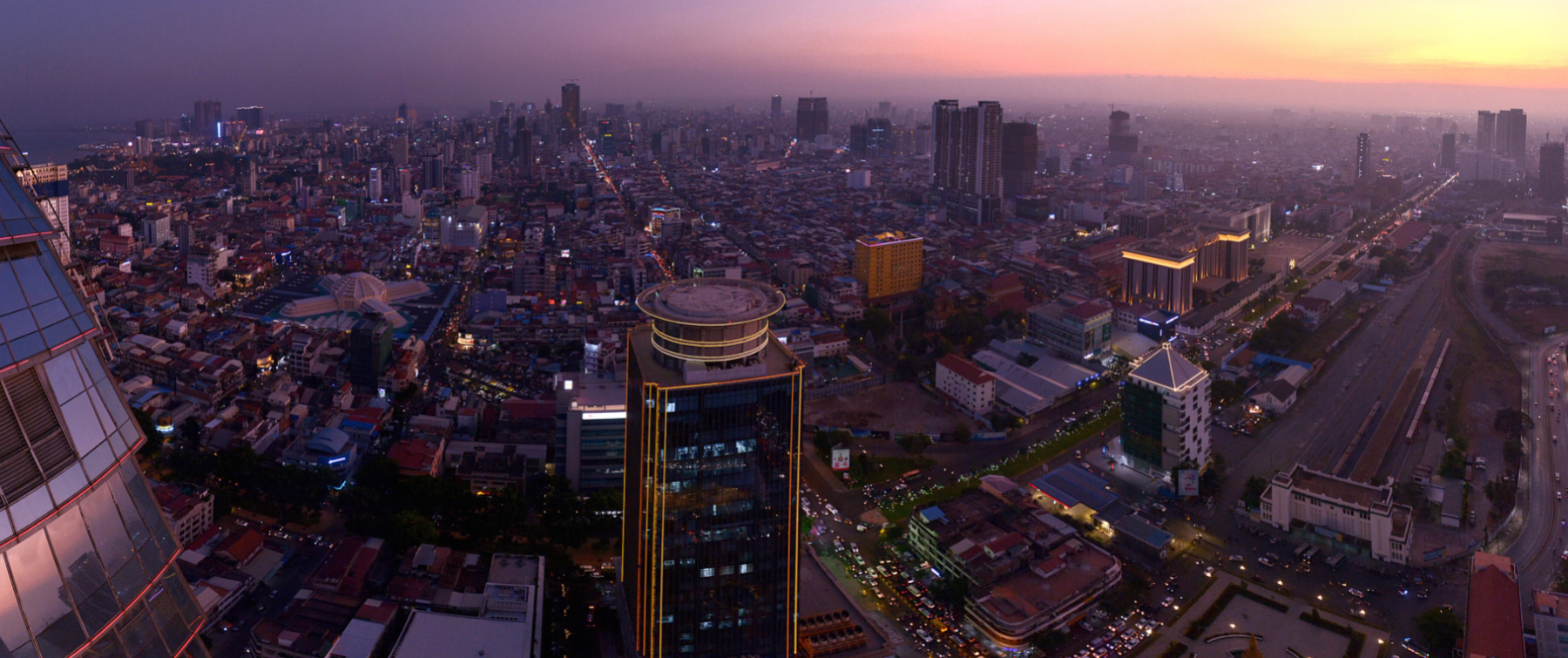 aerial shot of bangkok thailand asia