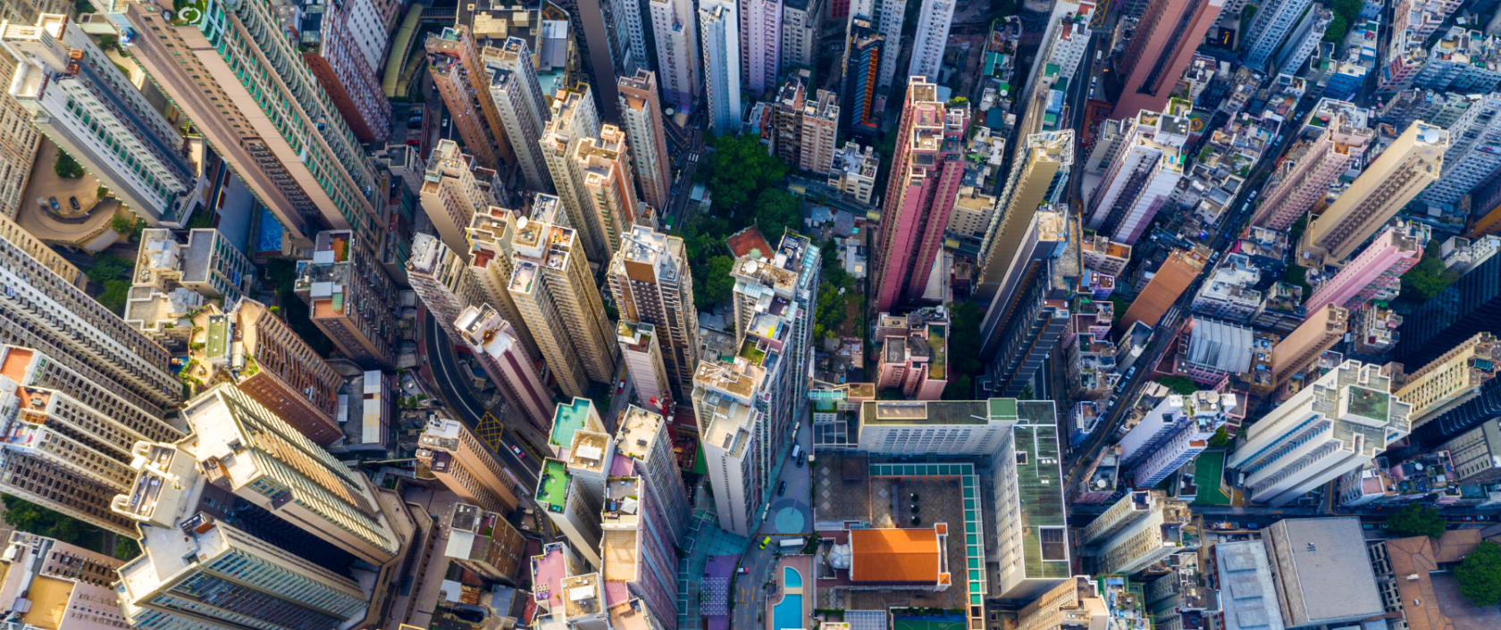 Central Hong Kong Aerial View
