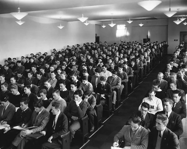 Richards Hall classroom 1940s