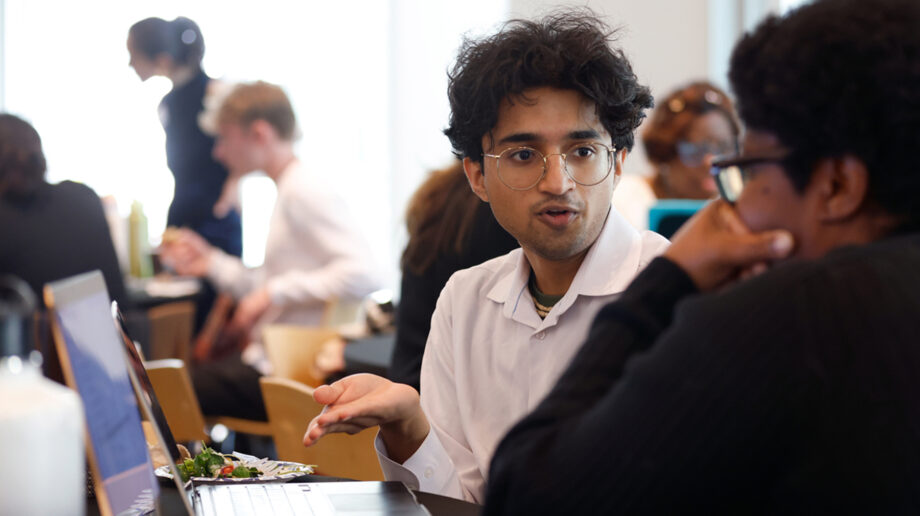 Two students talking