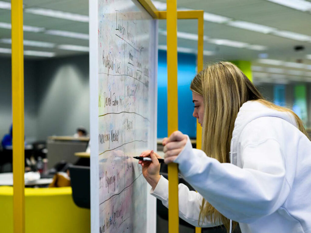 Student at whiteboard