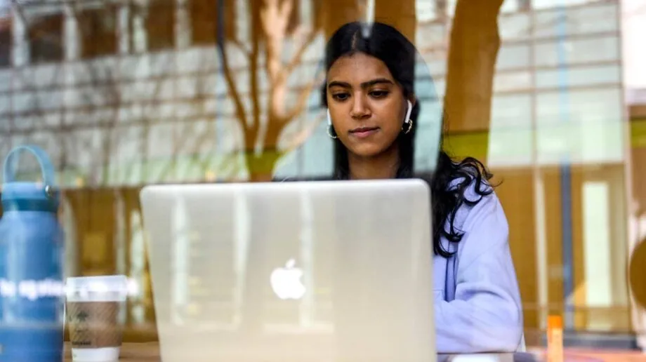 Student on laptop