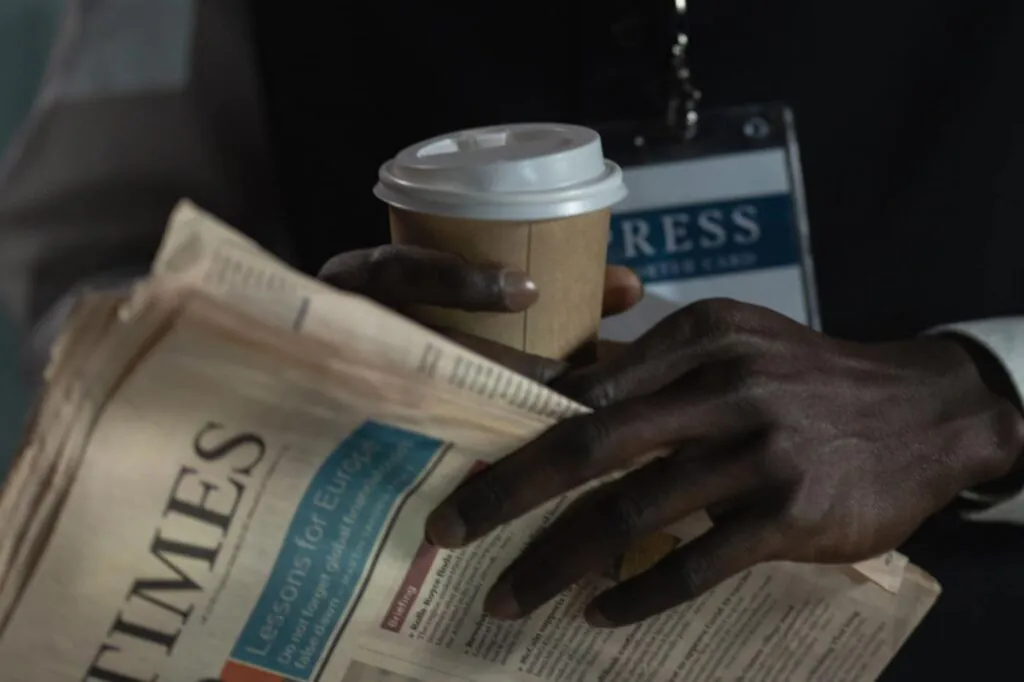 Newspaper stock image